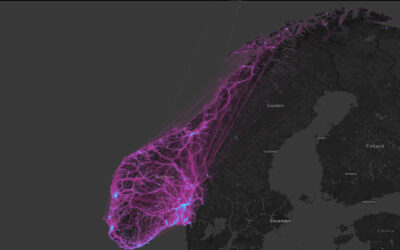 Norgeskart som viser hvordan folk flytter seg